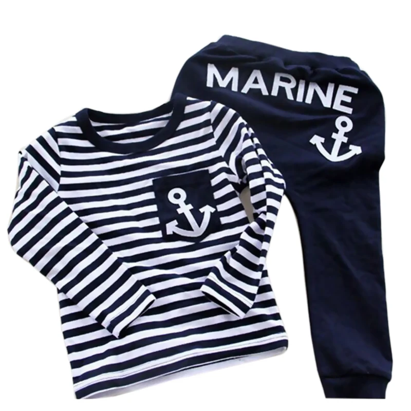 New Spring Kids Clothes Navy Long Sleeve Pullover Striped Sports Suit Casual Boys Clothing Set
New Spring Kids Clothes Navy Long Sleeve Pullover Striped Sports Suit Casual Boys Clothing Set