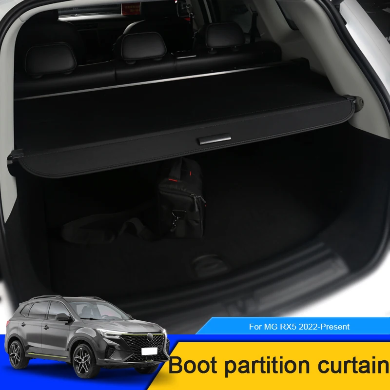 

Car Rear Trunk Curtain Cover For MG RX5 2022-2025 Canvas Rear Rack Partition Shelter Storage Internal Auto Accessories