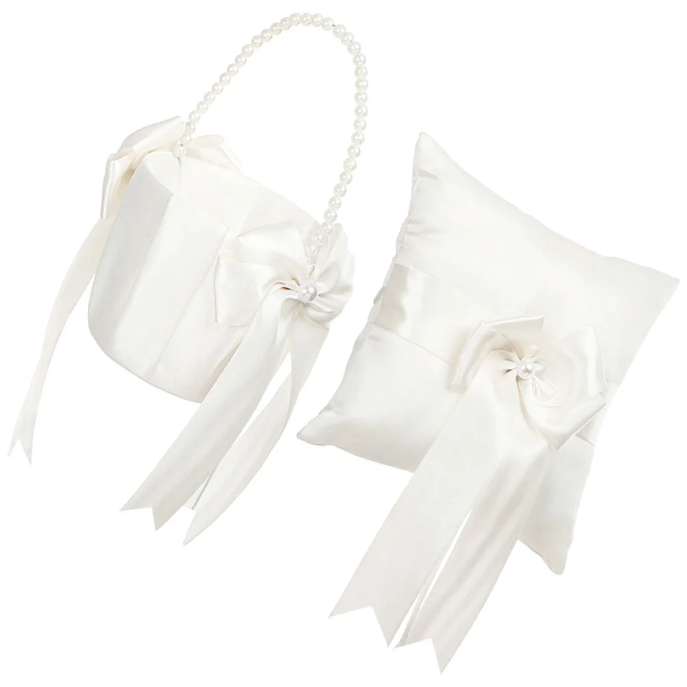 Flower Girl Basket and Ring Pillow for Flowers Bearer Pillows Wedding Artificial Pu Baskets
Flower Girl Basket and Ring Pillow for Flowers Bearer Pillows Wedding Artificial Pu Baskets