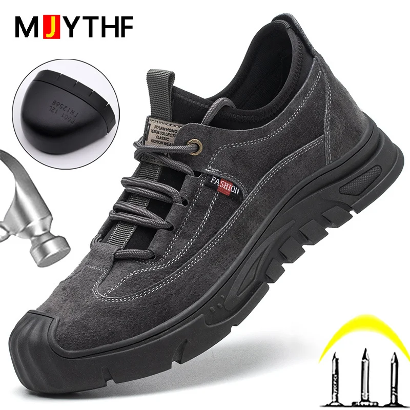 Genuine Leather Men Safety Shoes Indestructible Anti-smash Anti-puncture Work Shoes Spark Proof Welder's Shoes Protective Boots
Genuine Leather Men Safety Shoes Indestructible Anti-smash Anti-puncture Work Shoes Spark Proof Welder's Shoes Protective Boots