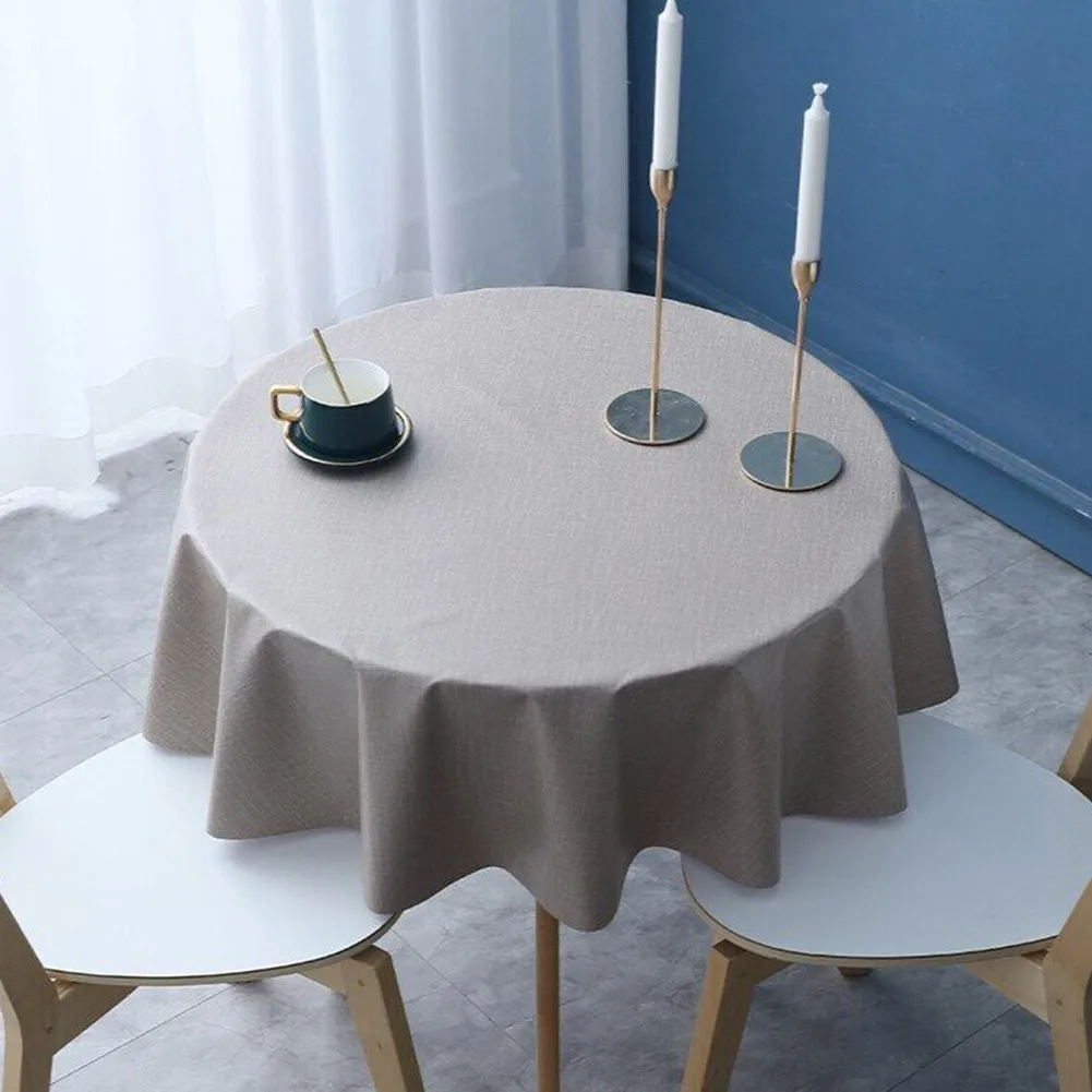 OilProof PVC Tablecloth Waterproof Round Tablecover for Dining Table Solid Color Convenient Size 120cm Diameter
OilProof PVC Tablecloth Waterproof Round Tablecover for Dining Table Solid Color Convenient Size 120cm Diameter