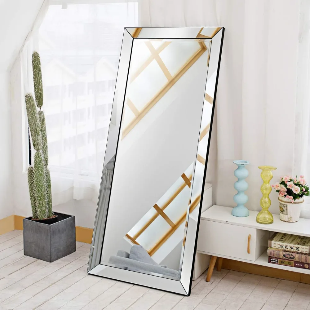 

Полноразмерное зеркало, прямоугольное большое зеркальное напольное зеркало, полноразмерное зеркало, настенное зеркало, для спальни/гостиной/ванной комнаты