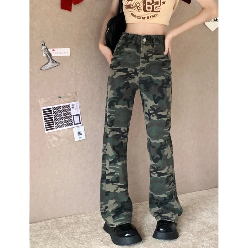 HOUZHOU Camouflage Green Cargo PantsWomen Y2K Hippie High Rise Jeans RetroStreetwear Harajuku Army Wide Leg Denim Trousers 2023
HOUZHOU Camouflage Green Cargo PantsWomen Y2K Hippie High Rise Jeans RetroStreetwear Harajuku Army Wide Leg Denim Trousers 2023