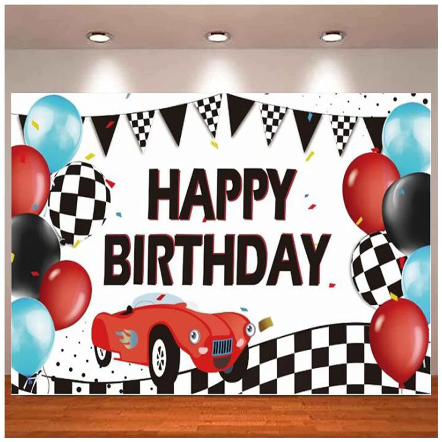 Backdrop Birthday Party Decor Banner Black And White Racing Car for Baby Shower Boy Kids Anniversary Party Photo Background
Backdrop Birthday Party Decor Banner Black And White Racing Car for Baby Shower Boy Kids Anniversary Party Photo Background