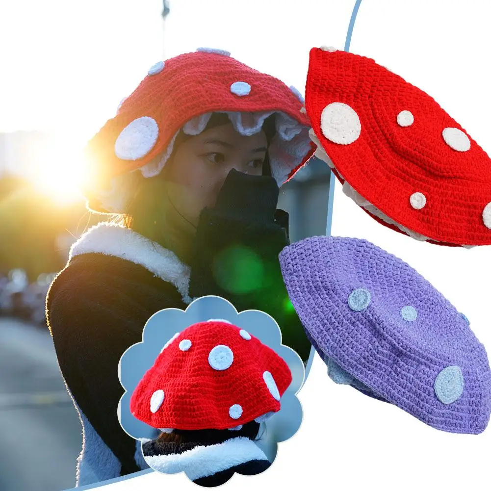 Halloween Beret Women's Lolita Kawaii Cosplay Cap Vintage Painter Crochet Decor Girl Street Hats Mushroom Hat Harajuku Patt E9N9
Halloween Beret Women's Lolita Kawaii Cosplay Cap Vintage Painter Crochet Decor Girl Street Hats Mushroom Hat Harajuku Patt E9N9