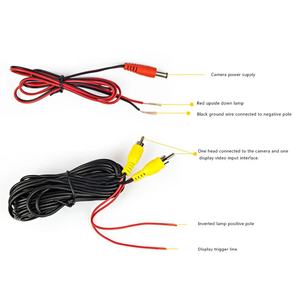 1 X Car Video Cable + 1 X Power Cable Rear-view Parking Camera Video Cable RCA Male To Male Compatible With Surveillance Camera
1 X Car Video Cable + 1 X Power Cable Rear-view Parking Camera Video Cable RCA Male To Male Compatible With Surveillance Camera
