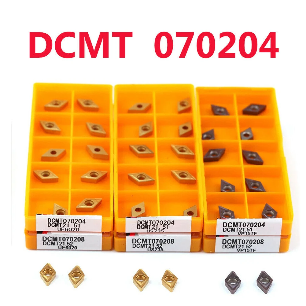 10pcs DCMT070204 US735/UE6020/VP15TF Hard Alloy Blades CNC Lathe Tool Steel And Stainless Steel Turning Tool Milling Insert
10pcs DCMT070204 US735/UE6020/VP15TF Hard Alloy Blades CNC Lathe Tool Steel And Stainless Steel Turning Tool Milling Insert