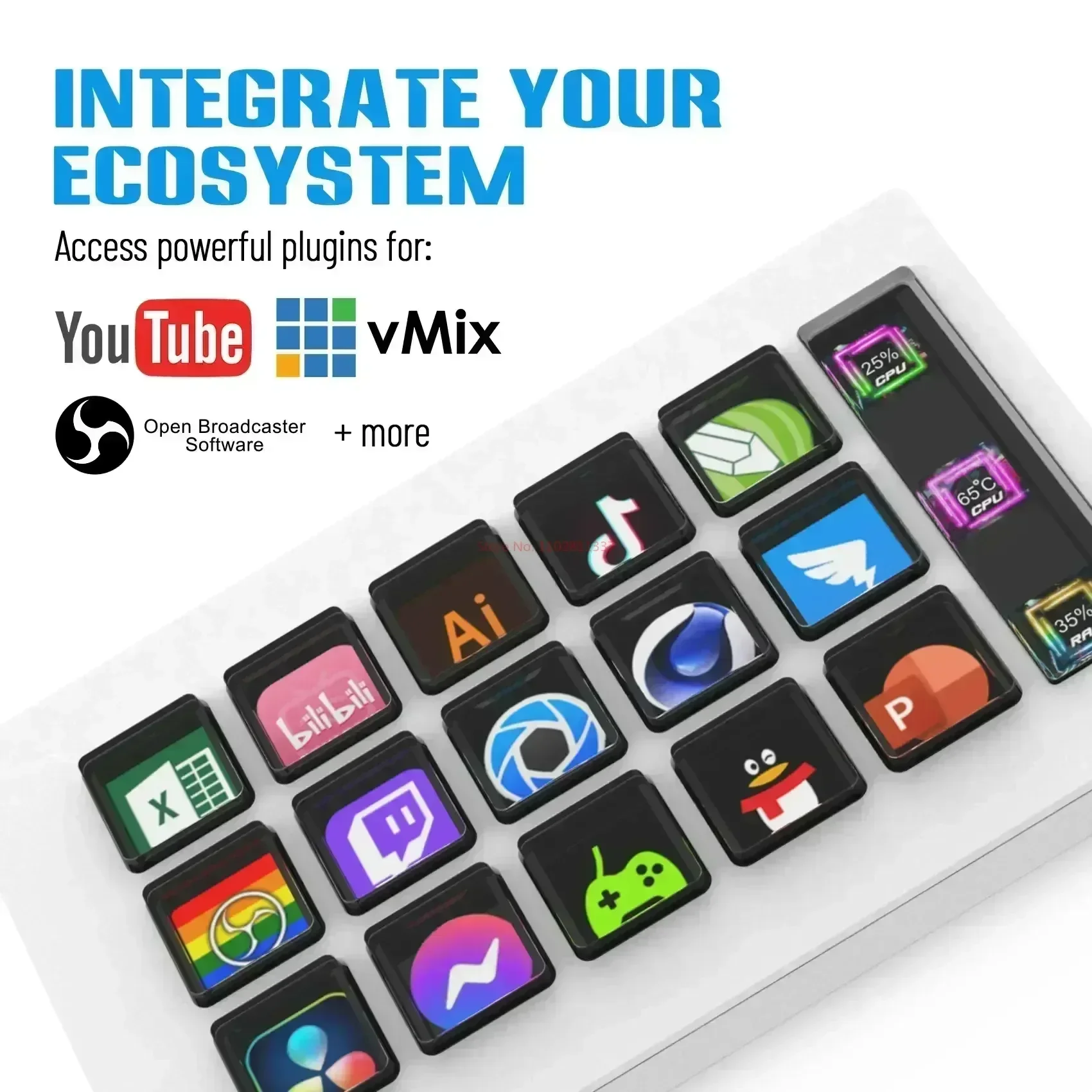 Visual Stream Deck Keyboard Lcd Button 15 Keys Live Content Creation Controller Custom Button For Windows/macos/android/ios Gift 15 Visual Stream Deck Keyboard Lcd Button 15 Keys Live Content Creation Controller Custom Button For Windows/macos/android/ios Gift 9