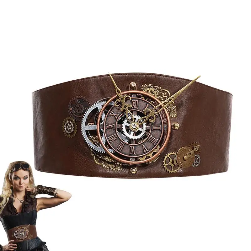 

Corset Waist Belt Steampunk Belt Corsets Vintage Corset Waist PU Leather Elastic Costume Waist Belt Tied Corset Belts