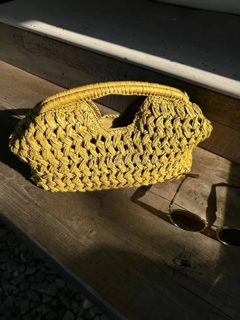 Luxury Handwoven Straw Tote with Rattan Handles 13 S27d409e57368412db21cde89f527a5d3Q