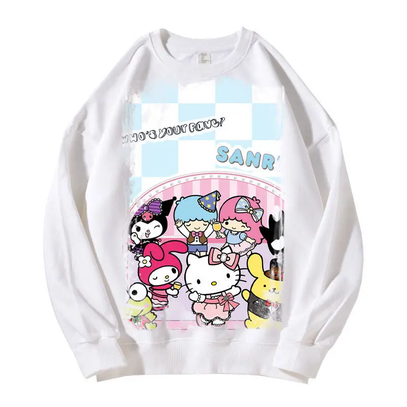 Sanrio Children's Hoodie Kawaii Kuromi Spring and Autumn Thin Long-Sleeved Top Cartoon Cartoon Printed Clothes
Sanrio Children's Hoodie Kawaii Kuromi Spring and Autumn Thin Long-Sleeved Top Cartoon Cartoon Printed Clothes