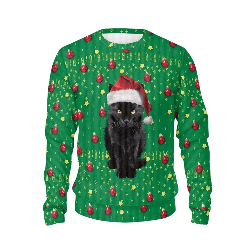 

Men Women Funny Dog Ugly Christmas Sweater 3D Snowflake Bell Reindeer Santa Print Xmas Sweatshirt Pullover Christmas Jumper Tops
