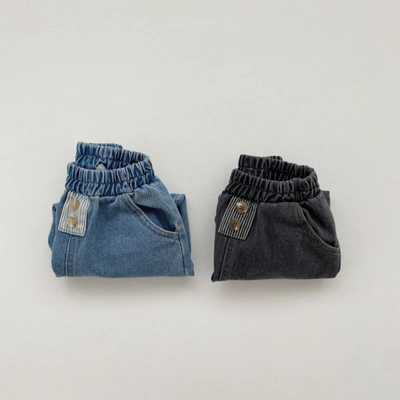 2025 New Baby Casual Denim Trousers Fashion Boys Jean Solid Toddler Loose Pants Baby Girls Harem Pants Infant Denim Clothes 14 S27d557dc846c453bab347eafcaf78d3aL