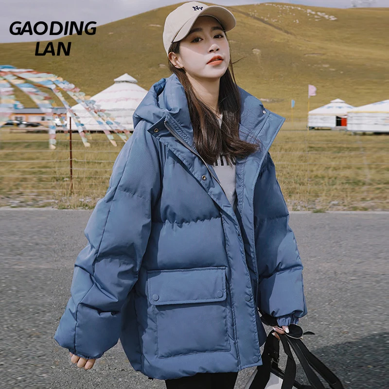 Gaodinglan Large Size Loose Women Parkas Long Sleeve Thick Warm Female Jacket Solid Color Winter Hoodie Cotton Coats Zipper
Gaodinglan Large Size Loose Women Parkas Long Sleeve Thick Warm Female Jacket Solid Color Winter Hoodie Cotton Coats Zipper