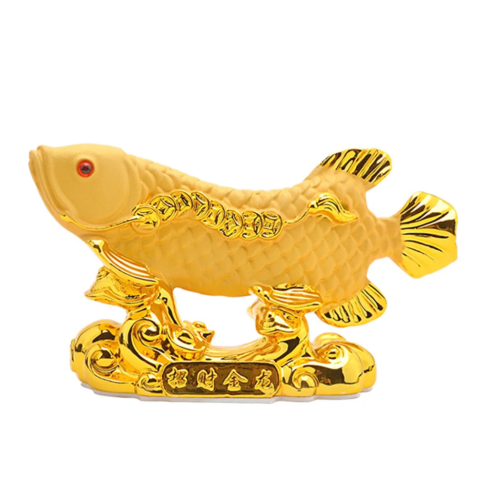 

Fish Statue Car Ornament Resin Fish Fengshui Statue Fish Car Statue Fish Car Ornament for Car Interior Families Lover Friends