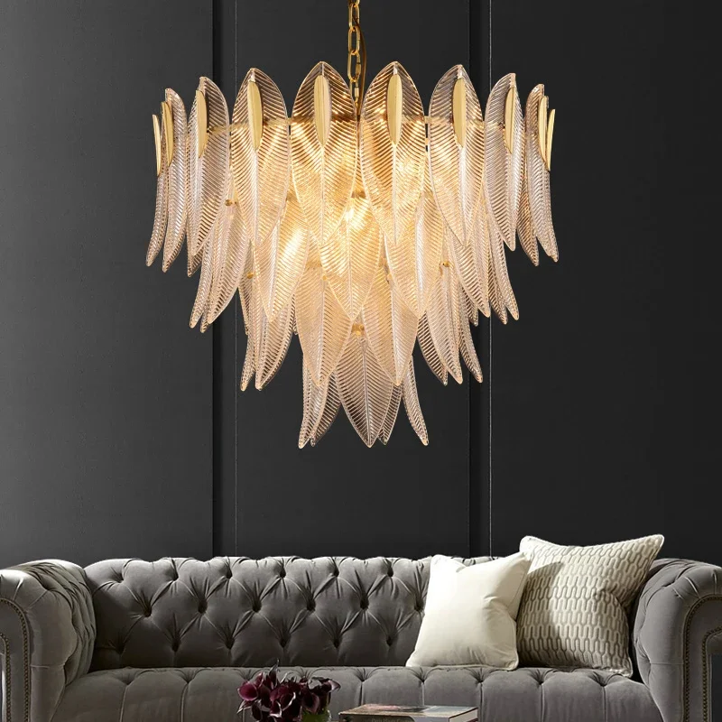 

Современная Золотая медная светодиодная люстра E14, подвесная круглая потолочная лампа для гостиной, осветительные приборы для фойе