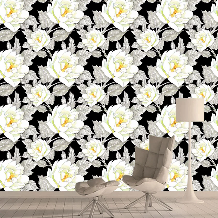 

Modern Custom Peel and Stick Wallpapers Accept for Bedroom Walls Living Room Contact Papers Home Decor Floral Blossom Mural Roll