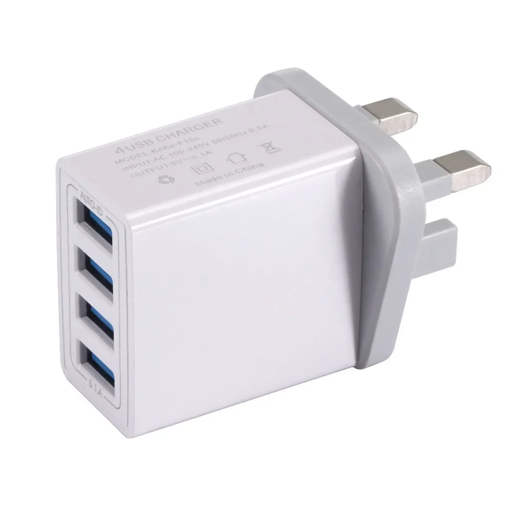 4 Port Charger 5.1A UK Wall Chargers USB Adapter Fast Charging Station Power Charge For Iphone For huawei 7
4 Port Charger 5.1A UK Wall Chargers USB Adapter Fast Charging Station Power Charge For Iphone For huawei 7