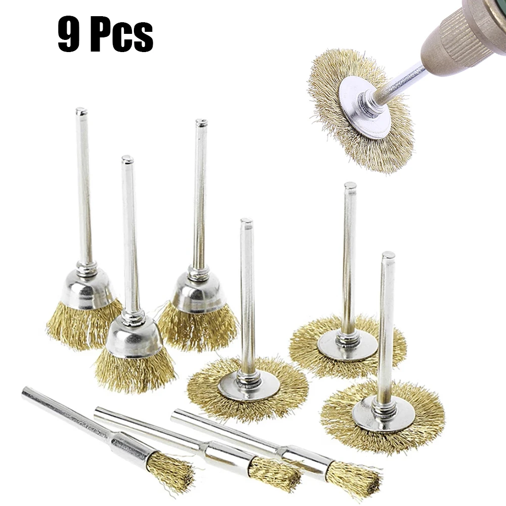 9 PCS Brass Brush Wire Wheel Brushes Grinder Rotary Electric Tool Polishing Dremel Hand Tools Metal Rust Removal Brush
9 PCS Brass Brush Wire Wheel Brushes Grinder Rotary Electric Tool Polishing Dremel Hand Tools Metal Rust Removal Brush