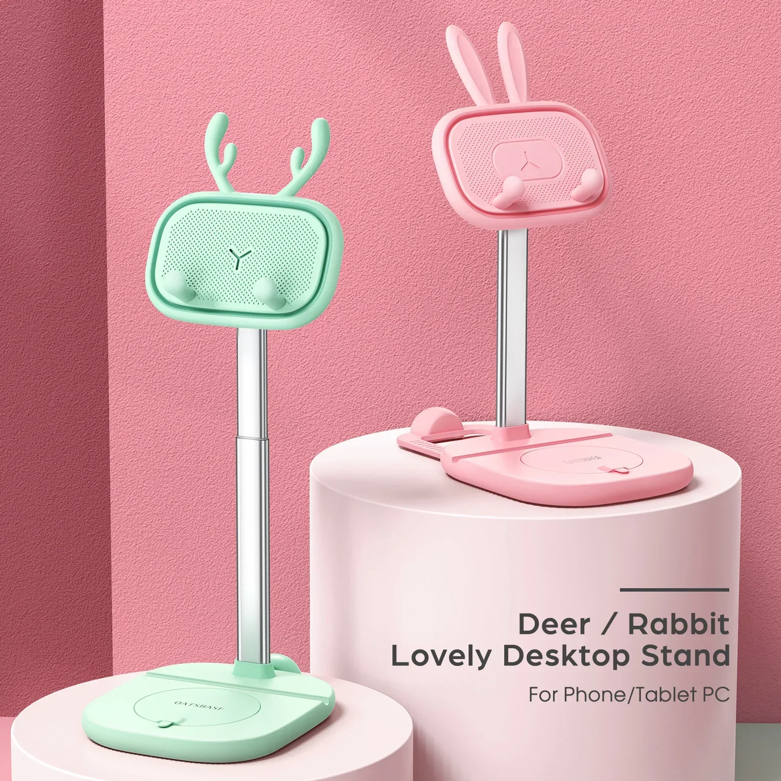 

Eary Cute Phone Holder Bunny Deer Telescopic Cell Phone Stand for IPhone 12 13 Pro Max Xiaomi Tablet Lovely Rabbit Holder