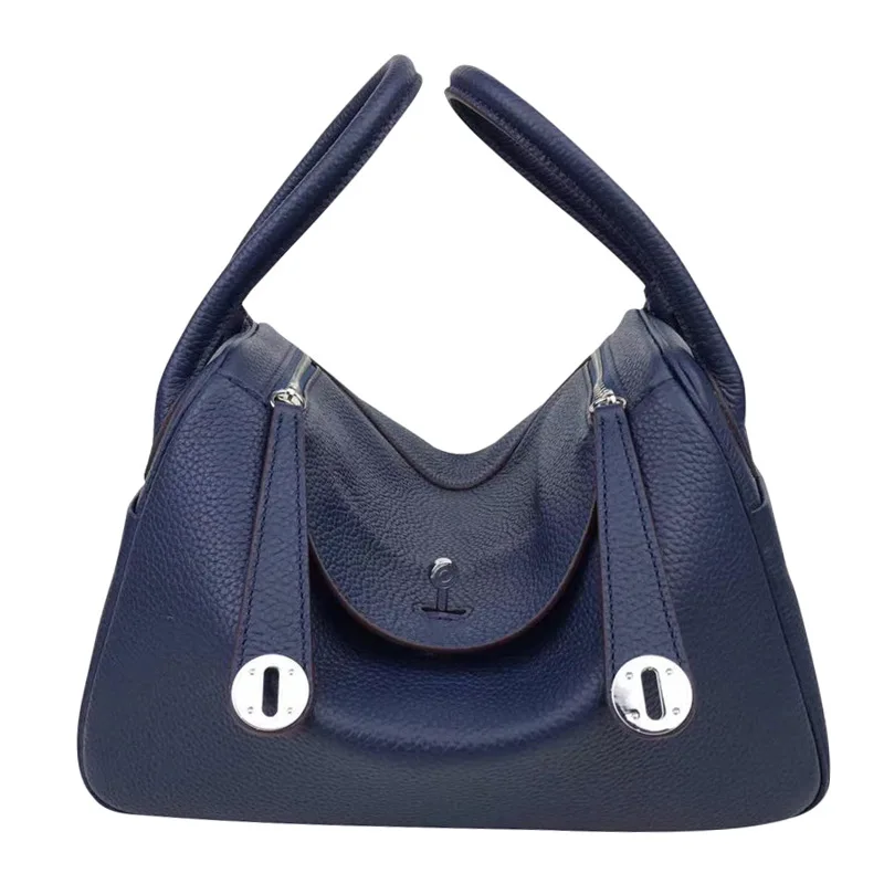 

100% Cow Leather Lady Lindi Bag Brand Shoulder Messenger Bag Luxury Handbags Women Genuine Leather Luxury Designer Doctor Bag