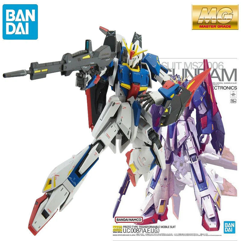 

In Stock BANDAI MG 1/100 Mobile Suit Gundam ZZ MSZ-006 ZETA GUNDAM Ver.Ka Anime Action Figures Assembly Model Collection Toy