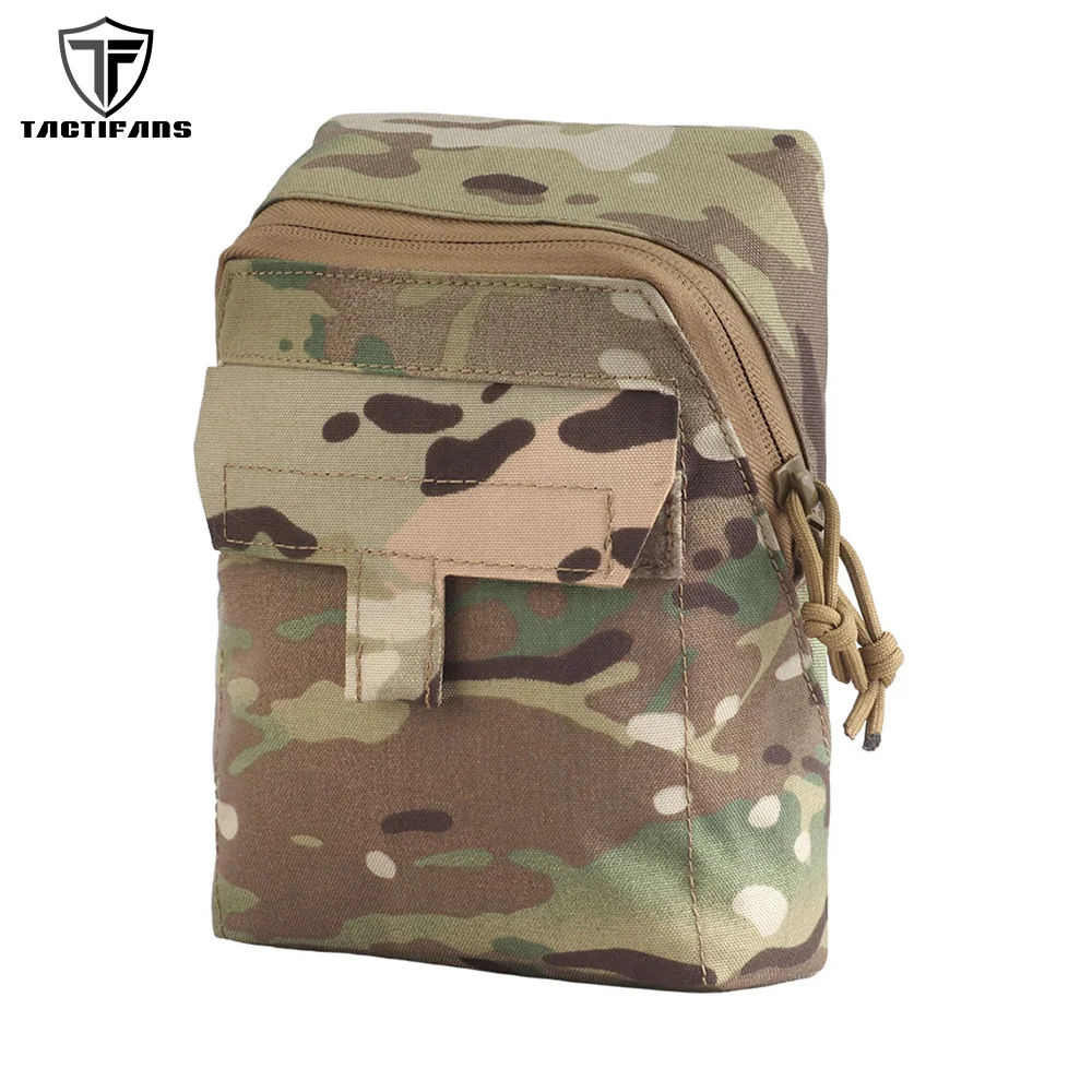 

Tactical GP Pouch Vertical MOLLE Utility Pouch Front Flap Small Admin Pocket Zipper Closure Airsoft Hunting Vest Accessories