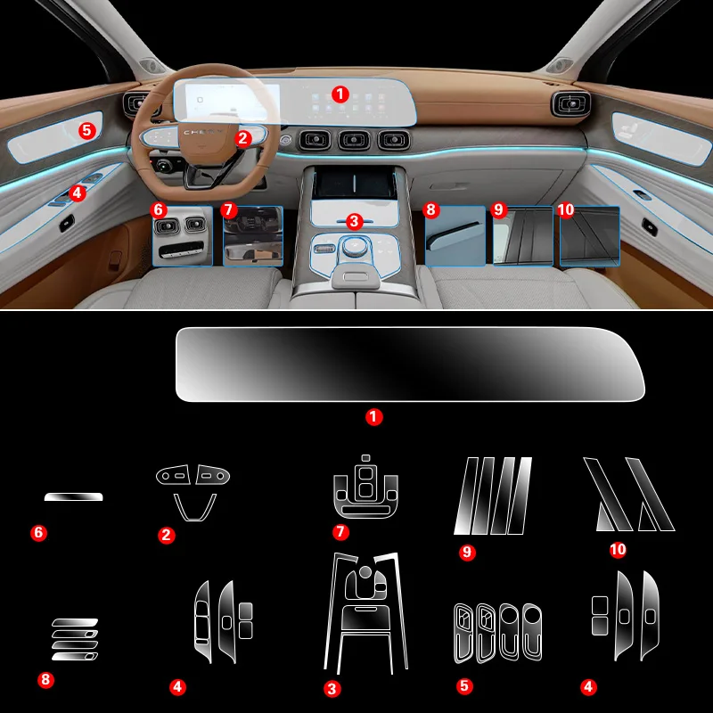 Tpu Transparent Protection Film for Chery Tiggo 9 Car Interior Sticker Center Console Navigator Gear Door Windows Lifting Panel
Tpu Transparent Protection Film for Chery Tiggo 9 Car Interior Sticker Center Console Navigator Gear Door Windows Lifting Panel