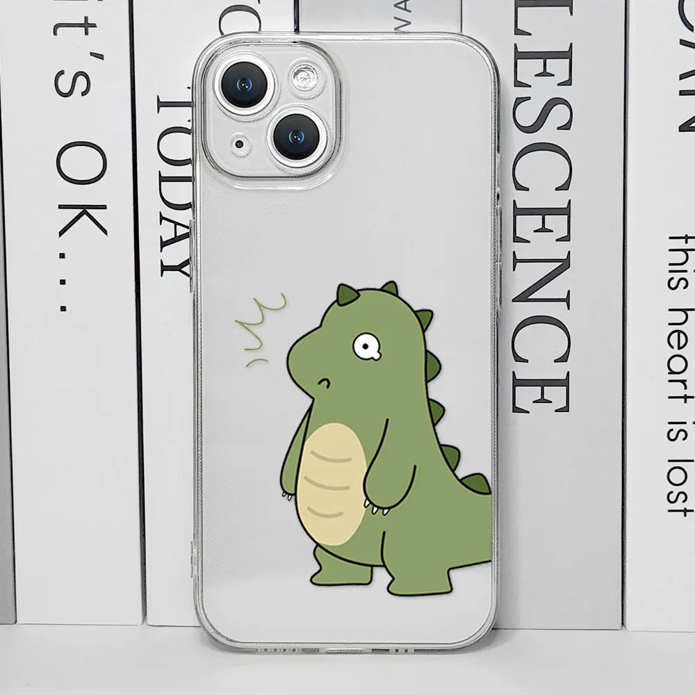 Cute Green Pink Dinosaur Couple Clear Phone Case for IPhone 13 12 11 14 15 16 Pro MAX XS X SE2 7 8 Plus Soft Paired Cover Fundas Cute Green Pink Dinosaur Couple Clear Phone Case for IPhone 13 12 11 14 15 16 Pro MAX XS X SE2 7 8 Plus Soft Paired Cover Fundas