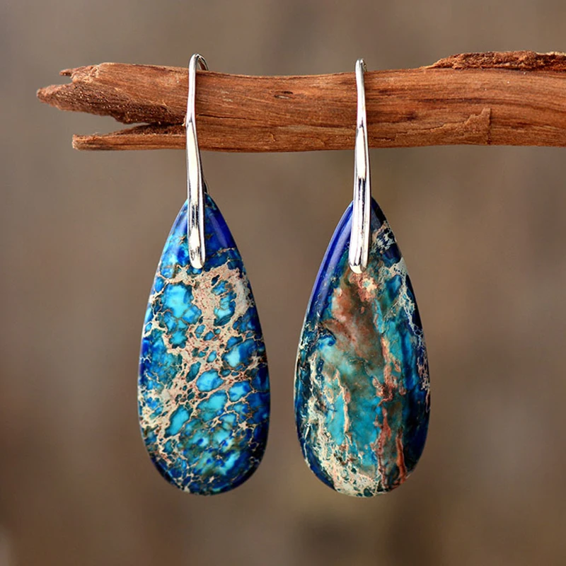Ethnic Silver Plated Geometric Emperor Jaspers Hoop Dangle Huggie Woman Earrings Unique Natural Stone Jewelry Creative Gifts
Ethnic Silver Plated Geometric Emperor Jaspers Hoop Dangle Huggie Woman Earrings Unique Natural Stone Jewelry Creative Gifts