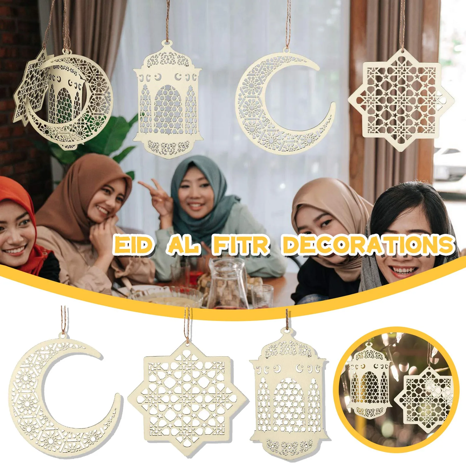3pcs Ramadan Decorative Wooden Hanging Pendant DIY Muslim Islamic Palace Mubarak Decorative Gift Pendant EID Party Supplies 2024
3pcs Ramadan Decorative Wooden Hanging Pendant DIY Muslim Islamic Palace Mubarak Decorative Gift Pendant EID Party Supplies 2024