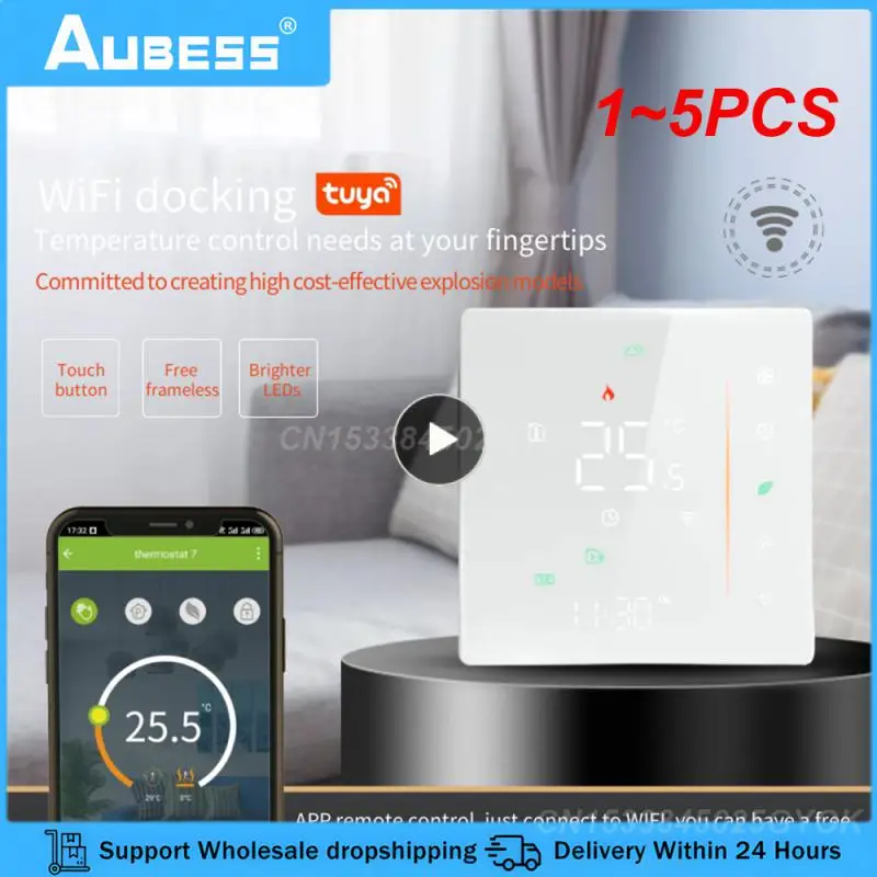 1~5PCS Alexa 2pipe/4pipe Fan Coil room thermostat TUYA -Fi HVAC temperature controller for heating and cooling 24VAC 95-240VAC
1~5PCS Alexa 2pipe/4pipe Fan Coil room thermostat TUYA -Fi HVAC temperature controller for heating and cooling 24VAC 95-240VAC