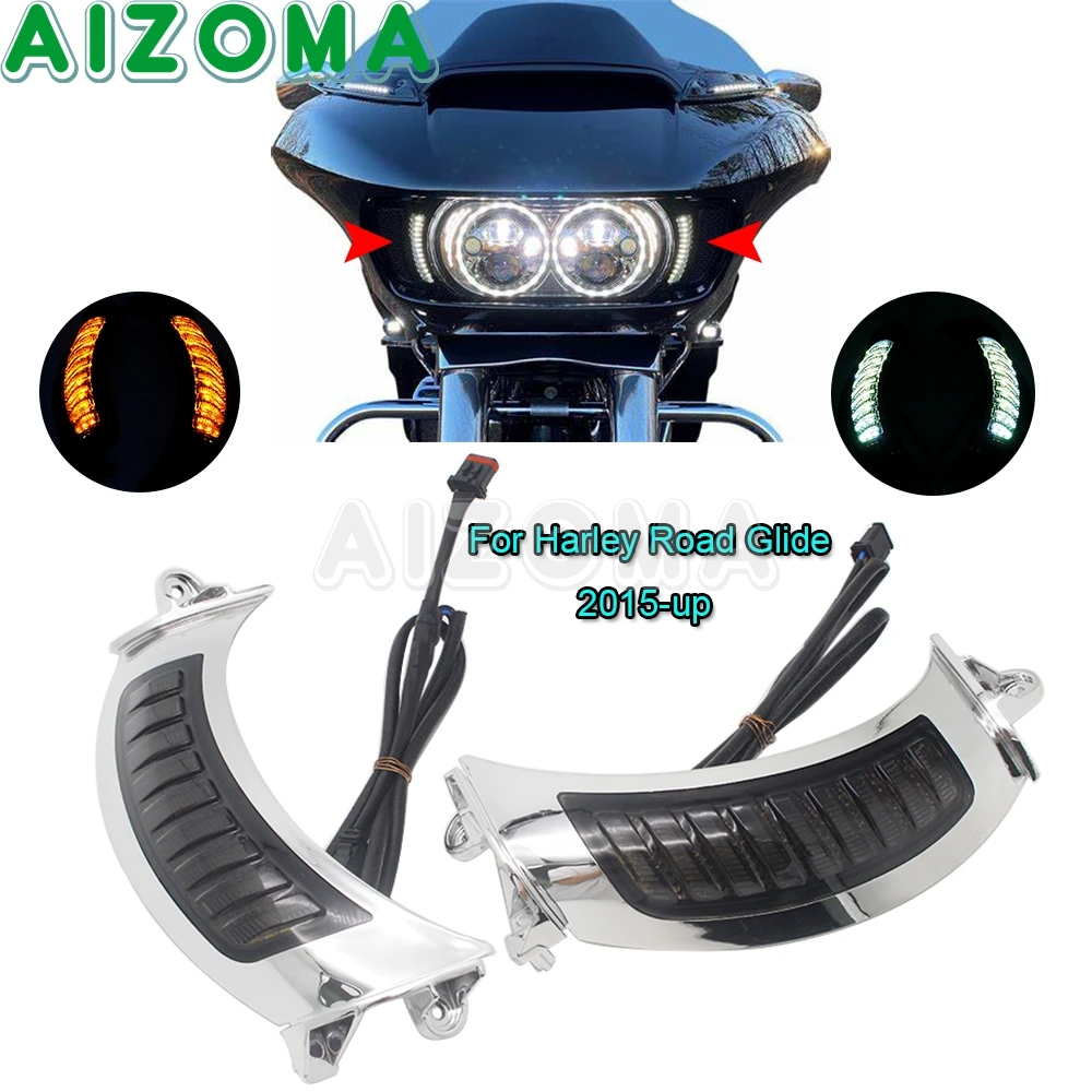 Светодиодный передний фонарь для ходовых огней Harley CVO Road Glide FLTRX flнастоящей 2015-2021, указатели поворота, световой индикатор, лампа DRL
Светодиодный передний фонарь для ходовых огней Harley CVO Road Glide FLTRX flнастоящей 2015-2021, указатели поворота, световой индикатор, лампа DRL