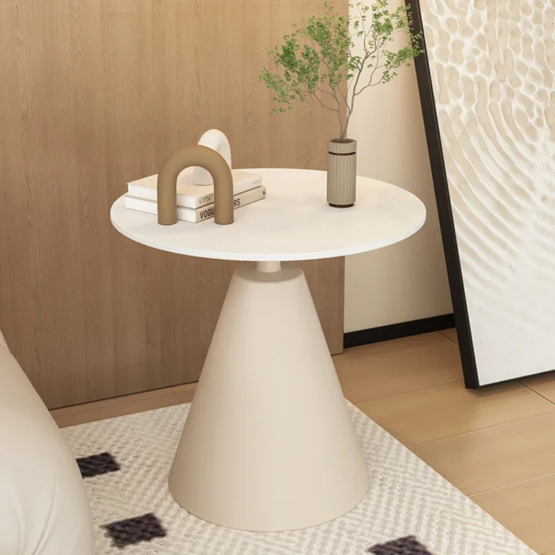 

Дизайнерский кофейный столик для гостиной, белый, французский, современный, гостиничный, спальня, скандинавский угловой столик, уникальный круглый стол, круглая мебель для дома
