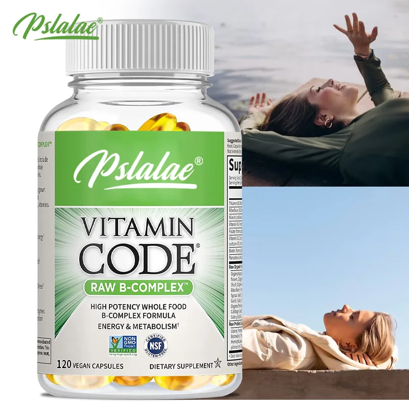 

Natural Provitamin B Vitamins Whole Food Supplement, B Complex, Vegan, Non-GMO, 120 Capsules