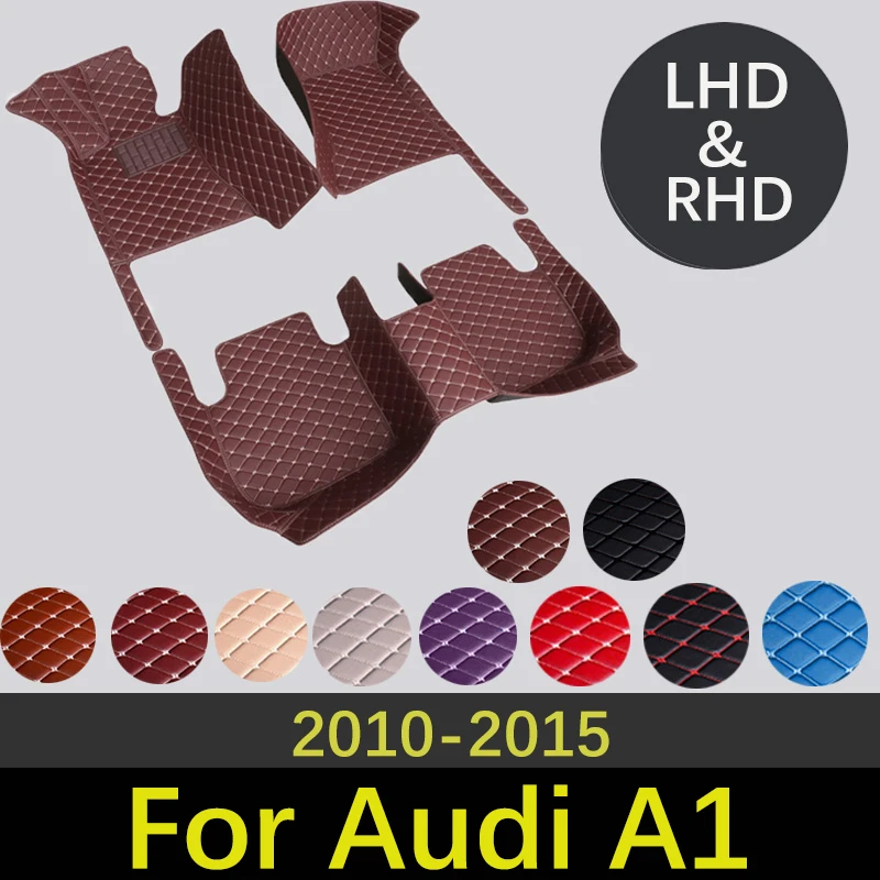

Высококачественные кожаные автомобильные коврики для Audi A1 8X 2010 ~ 2015, модные интерьерные аксессуары, пользовательские коврики, коврик для стайлинга автомобиля