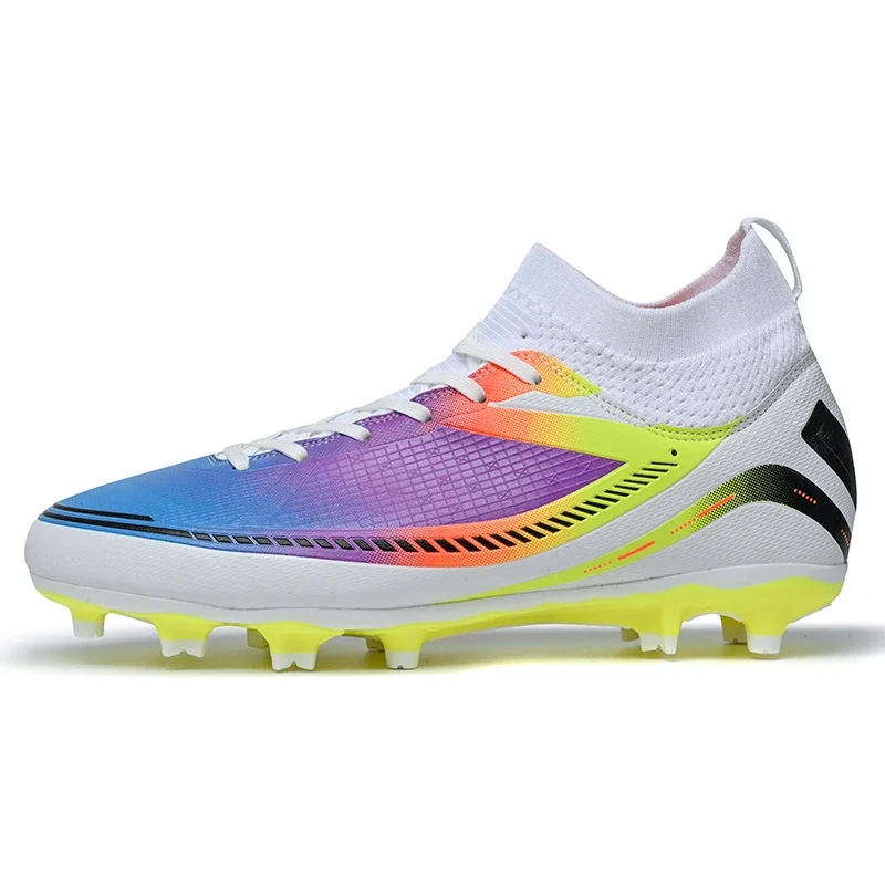 

Men‘s Children 2024 High Top Soccer Shoes New Breathable TF/FG Football Boots Grass Non-Slip Training Outdoor Sport Footwears