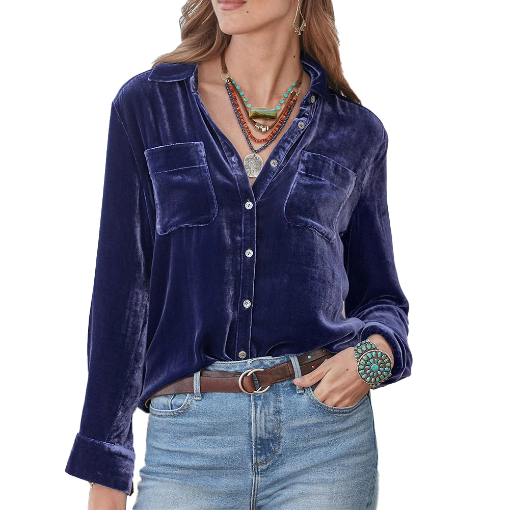 Brand New High Quality Shirts V-neck Fashion Spring Autumn Women Retro Velvet Blouse ArmyGreen Brick Red Gold Velvet
Brand New High Quality Shirts V-neck Fashion Spring Autumn Women Retro Velvet Blouse ArmyGreen Brick Red Gold Velvet