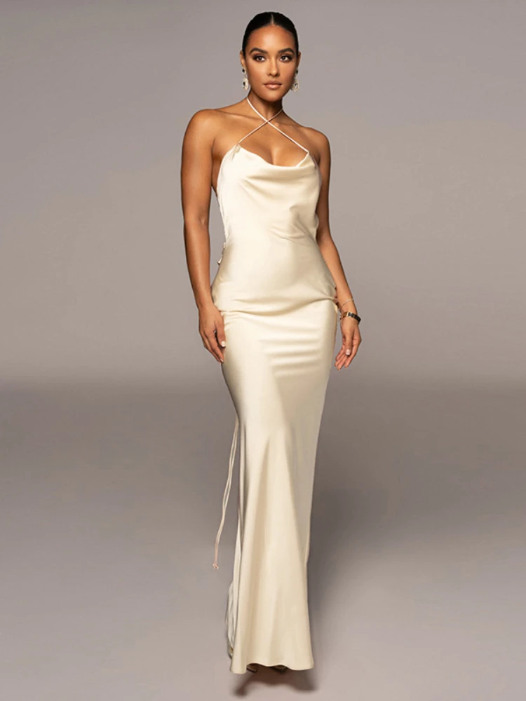 Elegant Halter Bandage Evening Party White Stain Long Dress for Women 2023 Summer Sexy Birthday Bodycon Blue Dresses Clubwear
Elegant Halter Bandage Evening Party White Stain Long Dress for Women 2023 Summer Sexy Birthday Bodycon Blue Dresses Clubwear