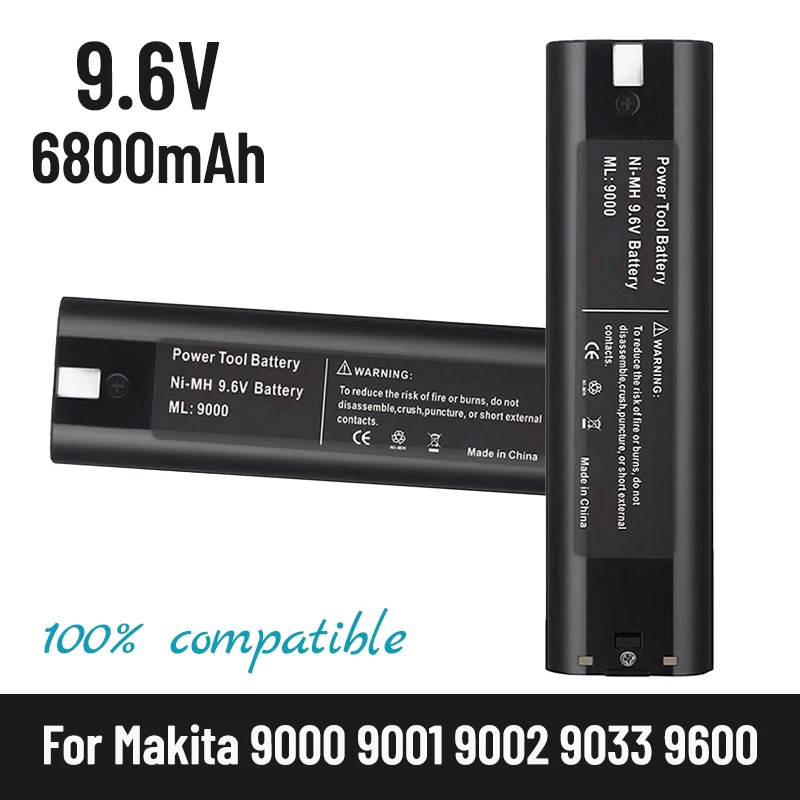Сменная NIMH батарея 9,6 в 9000 Ач для Makita 9002 9033, 6095D 6096D 6093D 6012HD DA391D 5090D 4390D 8402VD ML902
Сменная NIMH батарея 9,6 в 9000 Ач для Makita 9002 9033, 6095D 6096D 6093D 6012HD DA391D 5090D 4390D 8402VD ML902