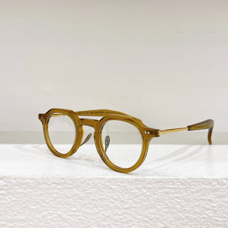 

Japanese handmade Acetate Titanium Glasses Frame Men Vintage Optical Prescription Myopia Eyeglasses Women Spectacles Eyewear