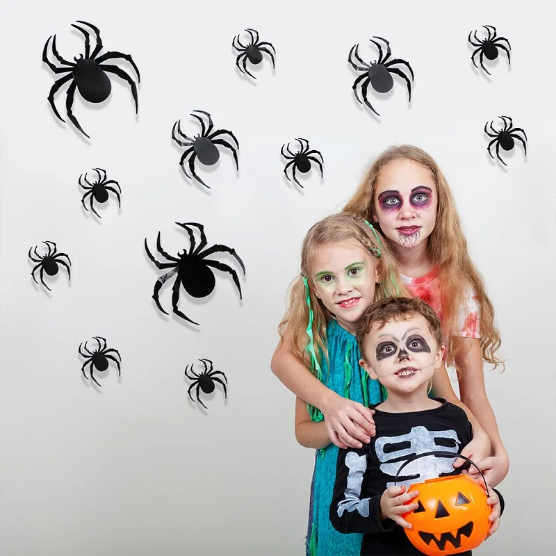 12Pcs Horrible 3D Spider Wall Stickers for Halloween Party Decorations Home Door Window Wall Haunted House Decor Decals Supplies
12Pcs Horrible 3D Spider Wall Stickers for Halloween Party Decorations Home Door Window Wall Haunted House Decor Decals Supplies
