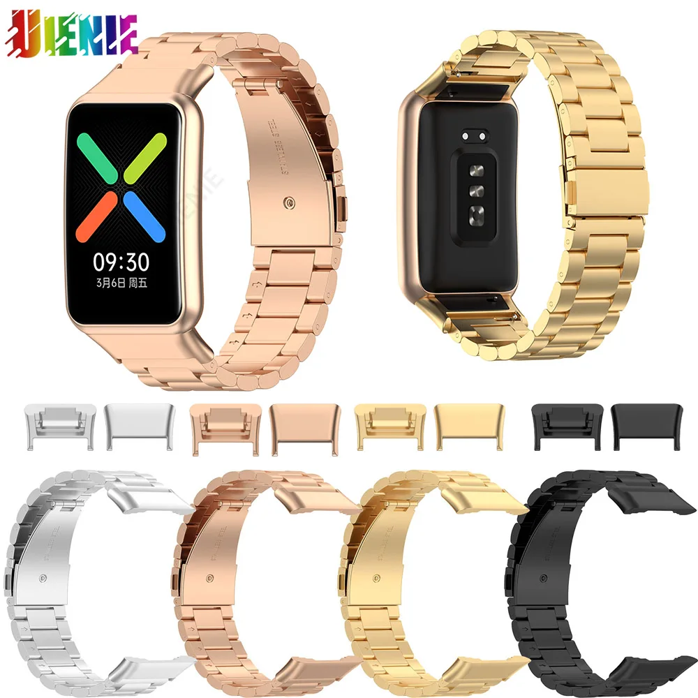 Stainless Steel Metal Strap+ A Pair Metal Connector Adapter Smart Watch Band Wristband Replacement Bracelet For OPPO Watch Free
Stainless Steel Metal Strap+ A Pair Metal Connector Adapter Smart Watch Band Wristband Replacement Bracelet For OPPO Watch Free