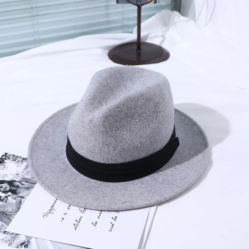 New formal hat for ladies women girl female top hat woolen fashion hat bowler hat british wide brim jazz cap solid color
New formal hat for ladies women girl female top hat woolen fashion hat bowler hat british wide brim jazz cap solid color
