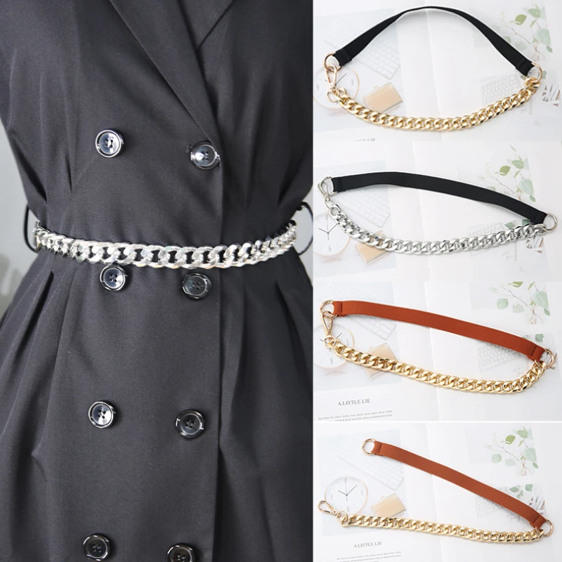 for Women High Quality Stretch Cummerbunds Ladies Coat Waistband Fashion Retro Suit Chain Belt Elastic Metal Waist Belts
for Women High Quality Stretch Cummerbunds Ladies Coat Waistband Fashion Retro Suit Chain Belt Elastic Metal Waist Belts