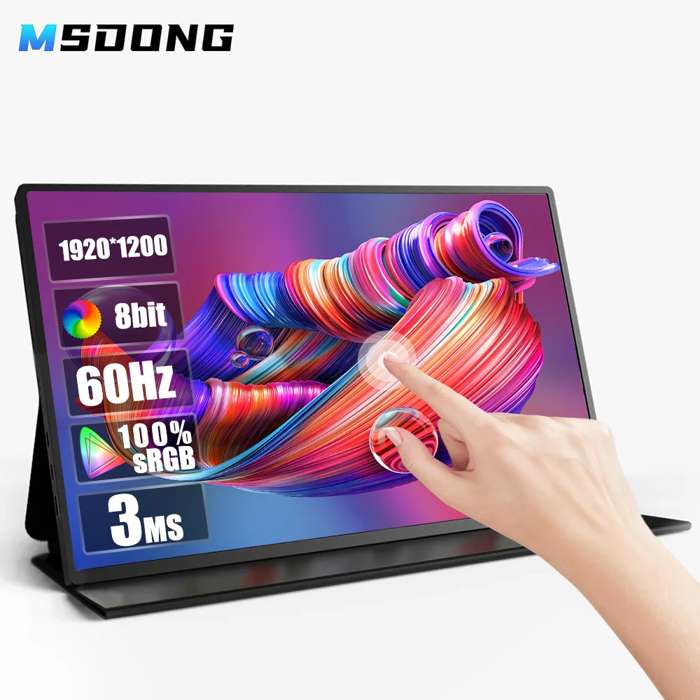 MSDONG 16Inch Monitor 1200 Touchscreen Portable Monitor 100%RGB HDR Display Game IPS Screen For Laptop Mac Phone Xbox PS5 Switch
MSDONG 16Inch Monitor 1200 Touchscreen Portable Monitor 100%RGB HDR Display Game IPS Screen For Laptop Mac Phone Xbox PS5 Switch