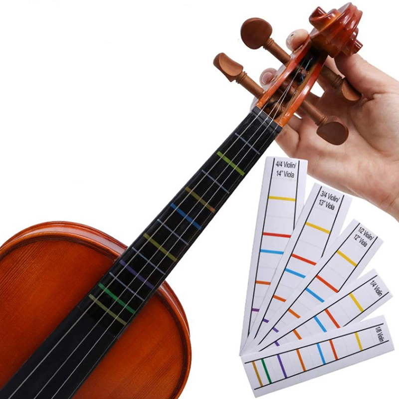 One pc 4/4-1/8 fingerboard sticker violin pitch position sticker no glue finger position sticker practice trainer scale sticker
One pc 4/4-1/8 fingerboard sticker violin pitch position sticker no glue finger position sticker practice trainer scale sticker