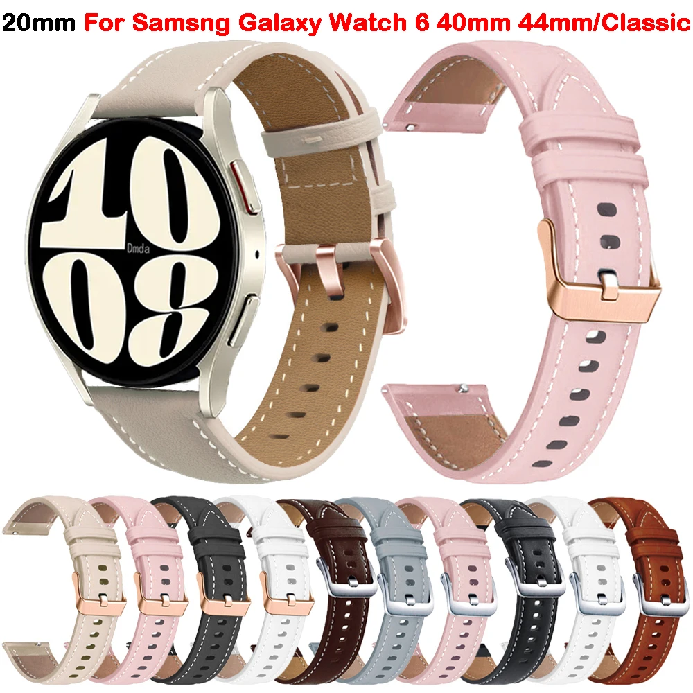 20mm Wristband Strap For Samsung Galaxy Watch 6/5/4 44mm 40mm/Classic 47mm 43mm Leather Belt Watch5 Pro 45mm Bracelet Correa
20mm Wristband Strap For Samsung Galaxy Watch 6/5/4 44mm 40mm/Classic 47mm 43mm Leather Belt Watch5 Pro 45mm Bracelet Correa