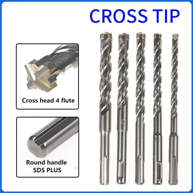 SDS Plus 5-16mm Electric Hammer Drill Bits 160mm Cross 4 Flute Round Type Tungsten Carbide Alloy for Masonry Concrete Stone Tool
SDS Plus 5-16mm Electric Hammer Drill Bits 160mm Cross 4 Flute Round Type Tungsten Carbide Alloy for Masonry Concrete Stone Tool
