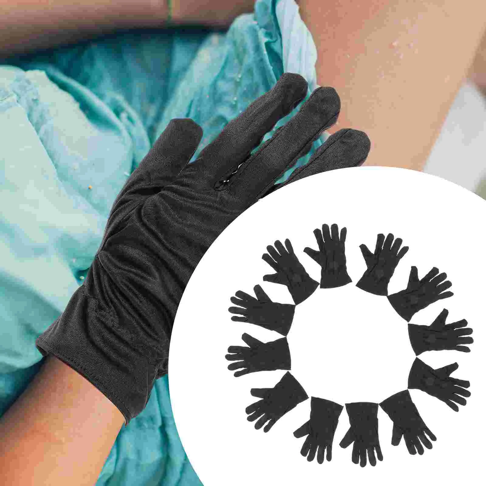 

Jewelry Gloves Work Cotton for Women Serving Black Coin Handling Inspection Moisturizing